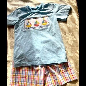 Boys Smocked Sailboat Set